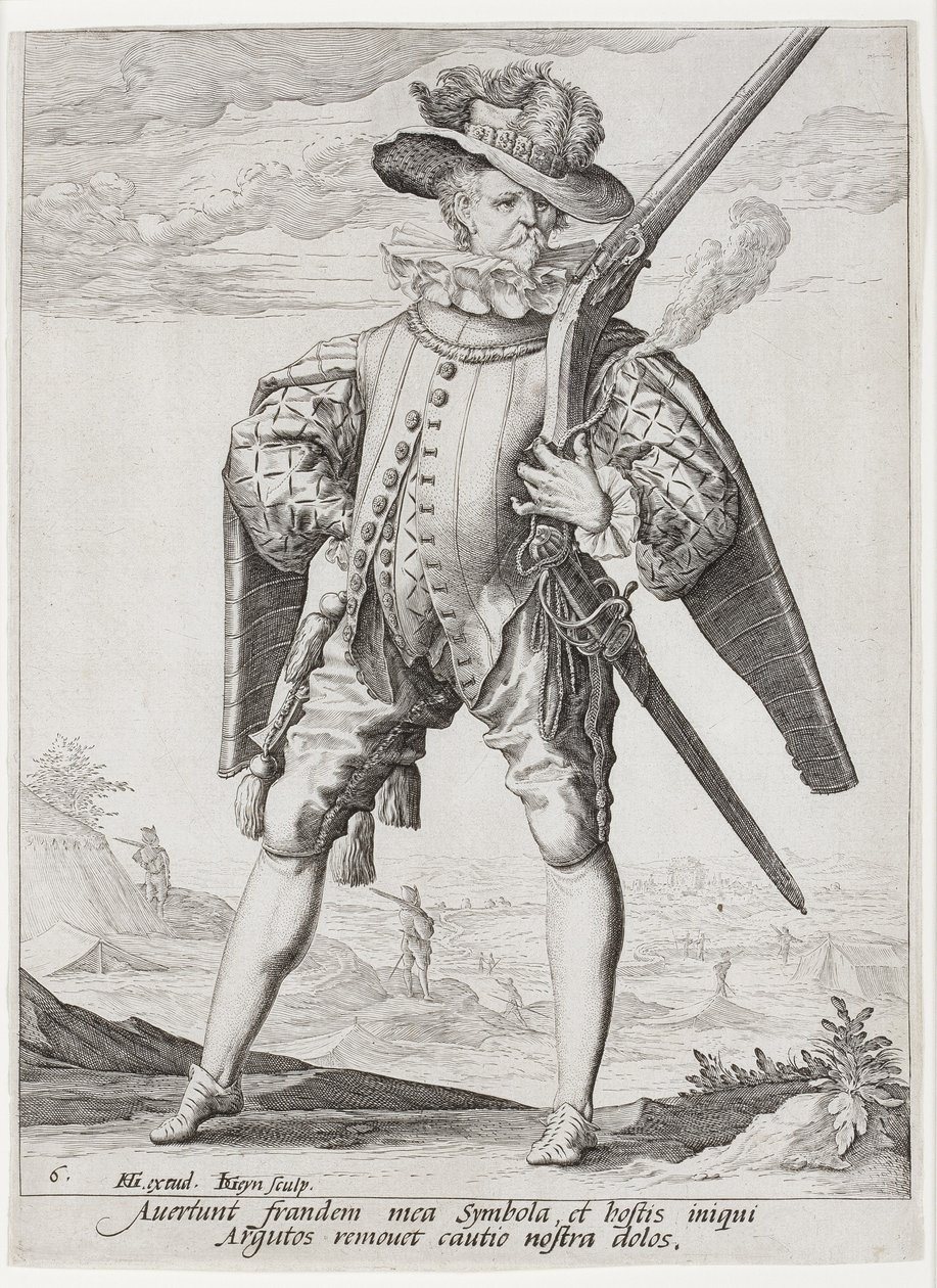 Un mosquetero, 1587 de Jacques II de Gheyn