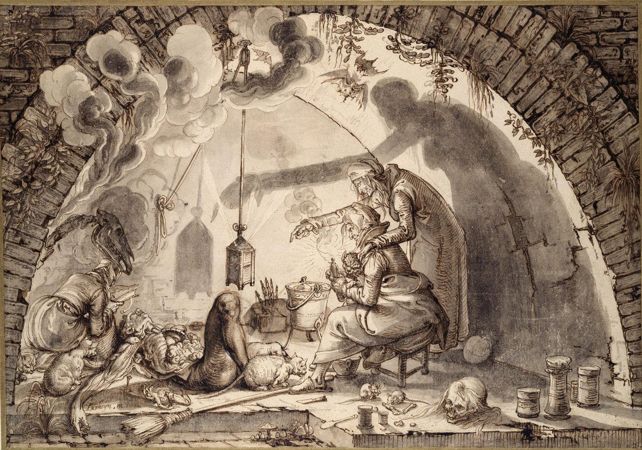 La cocina de una bruja, c.1600 de Jacques II de Gheyn