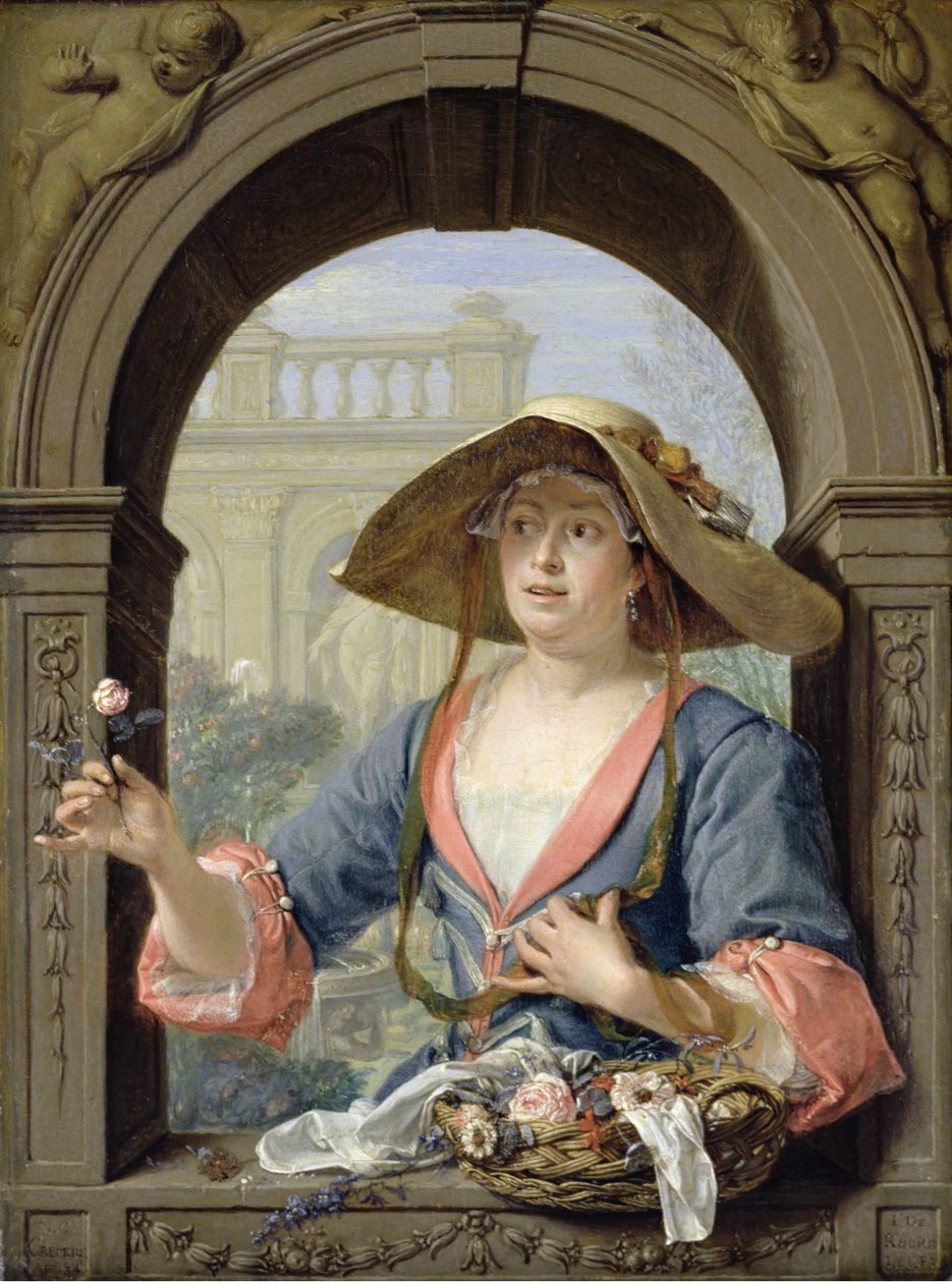 Retrato de la Amante del Artista M.C. Cremers de Jacques Ignatius de Roore