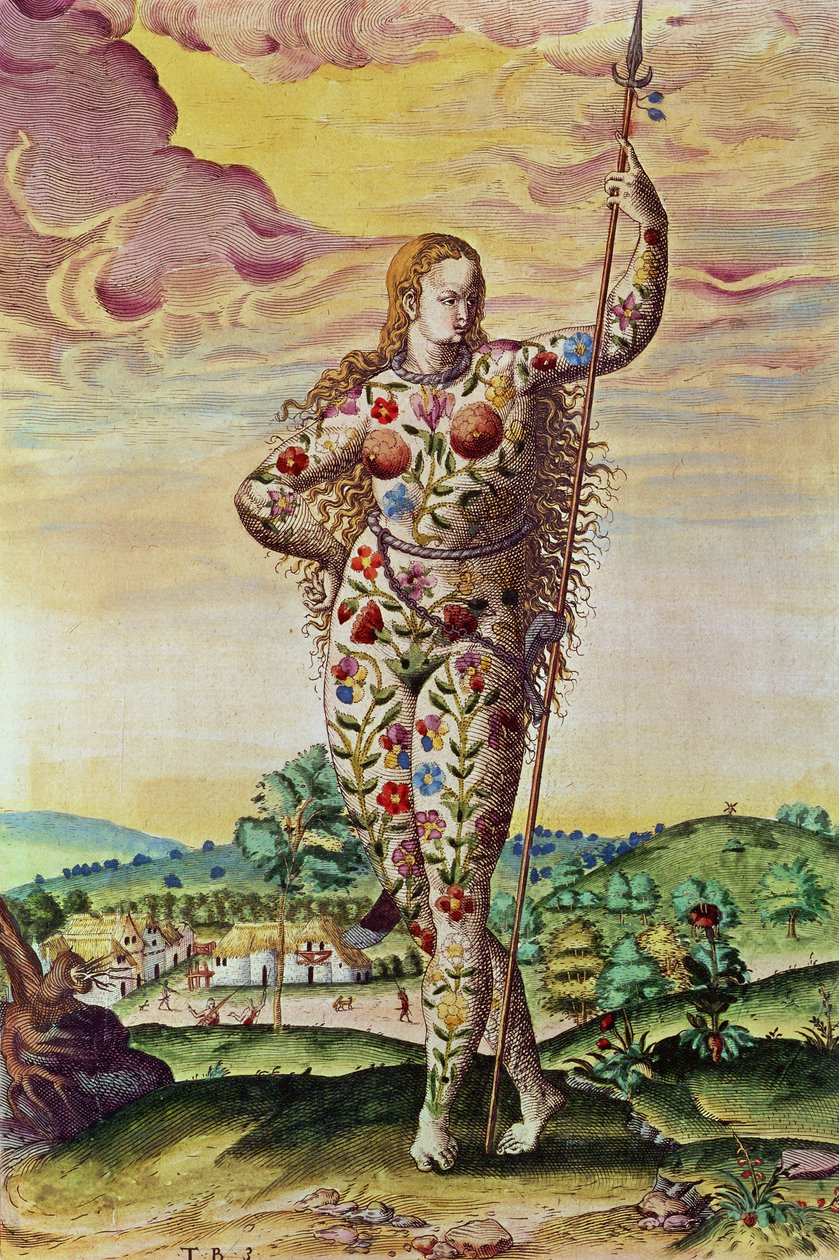 Una joven mujer picta, de 
