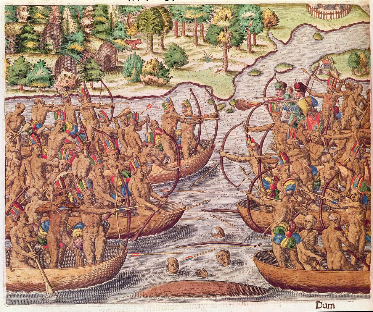 Batalla entre tribus indias, de 