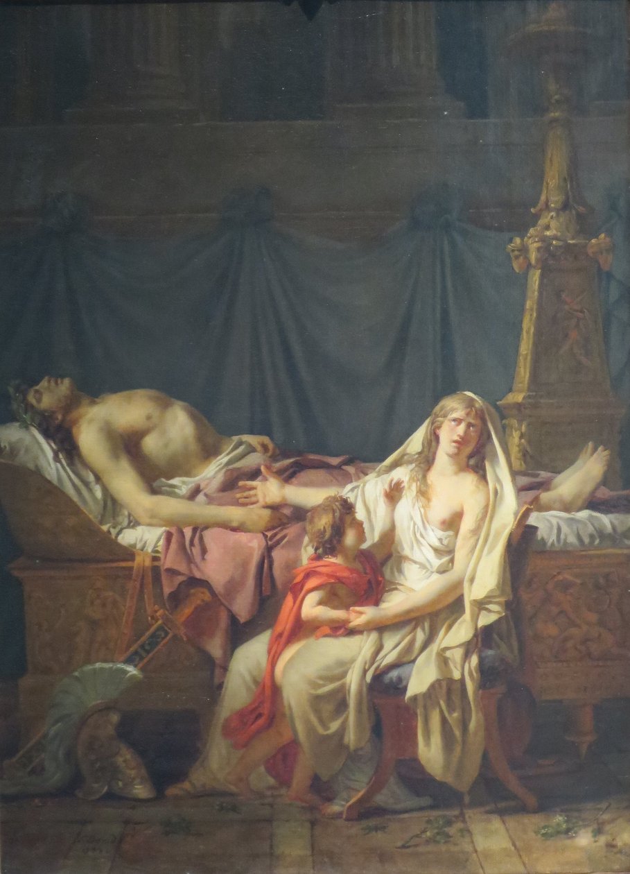 Andrómaca llorando a Héctor de Jacques Louis David