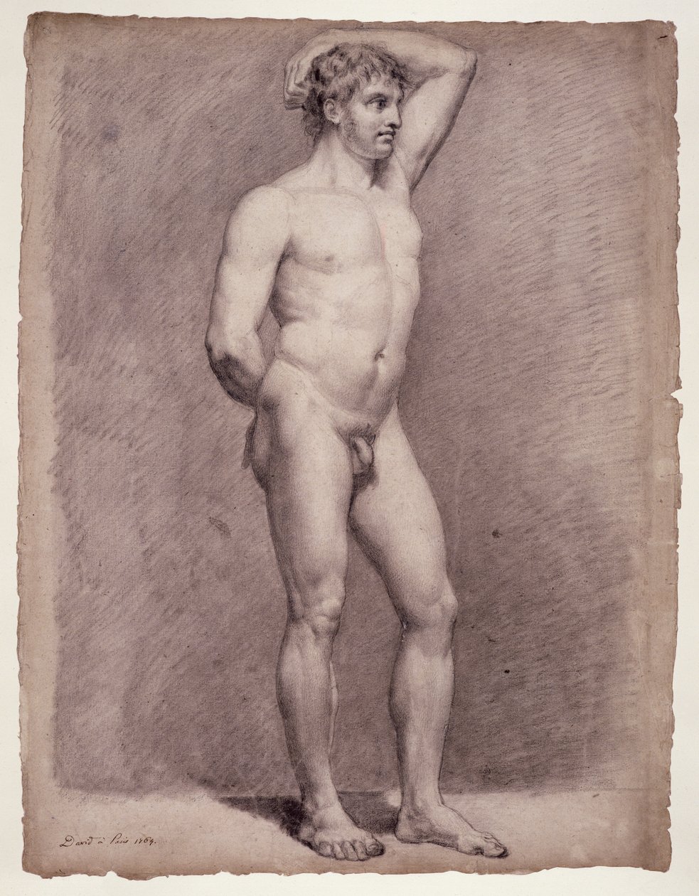 Estudio académico del desnudo masculino de Jacques Louis David