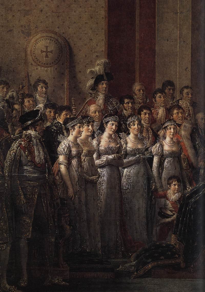 Consagración del Emperador Napoleón I (detalle) de Jacques Louis David