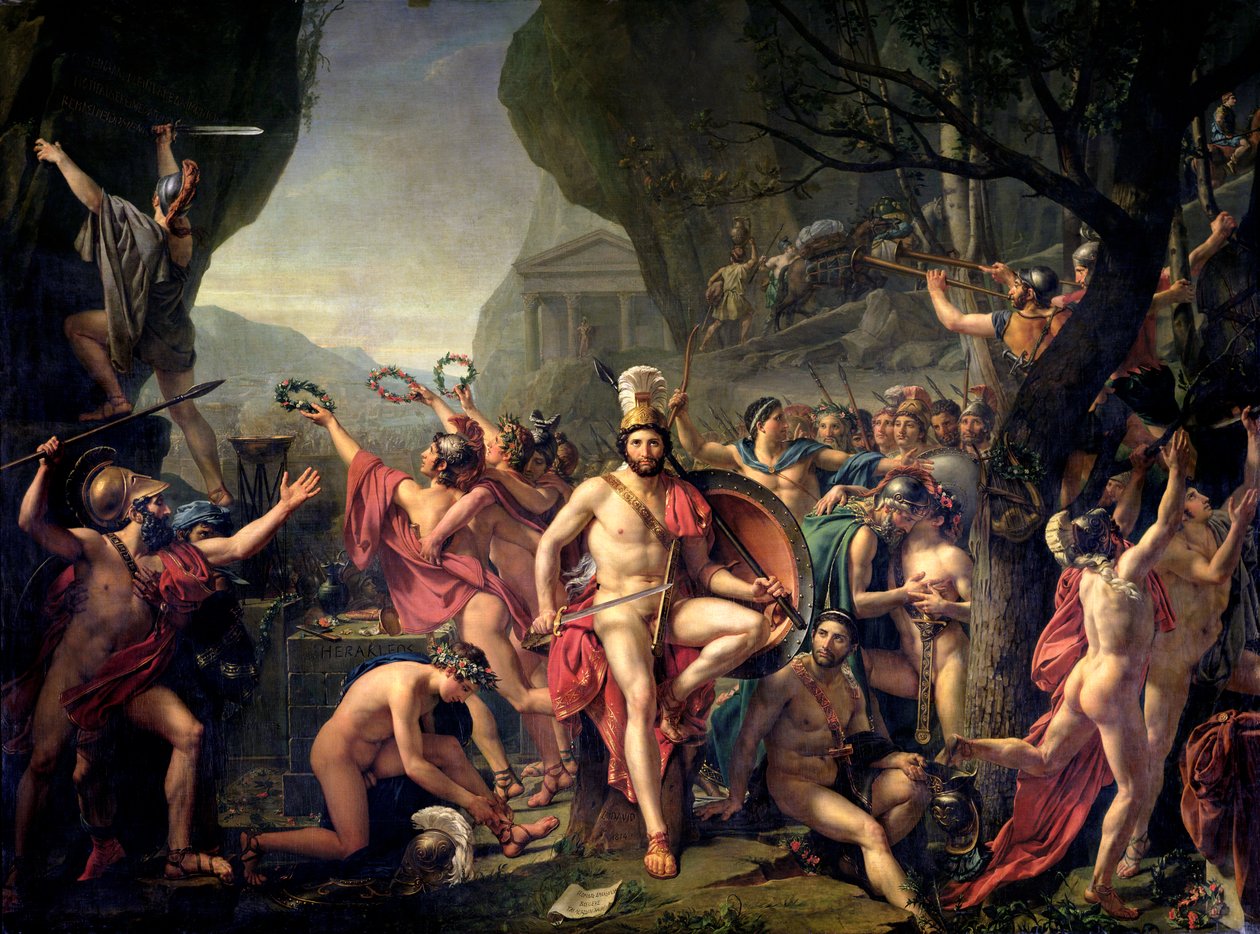 Leónidas en las Termópilas de Jacques Louis David