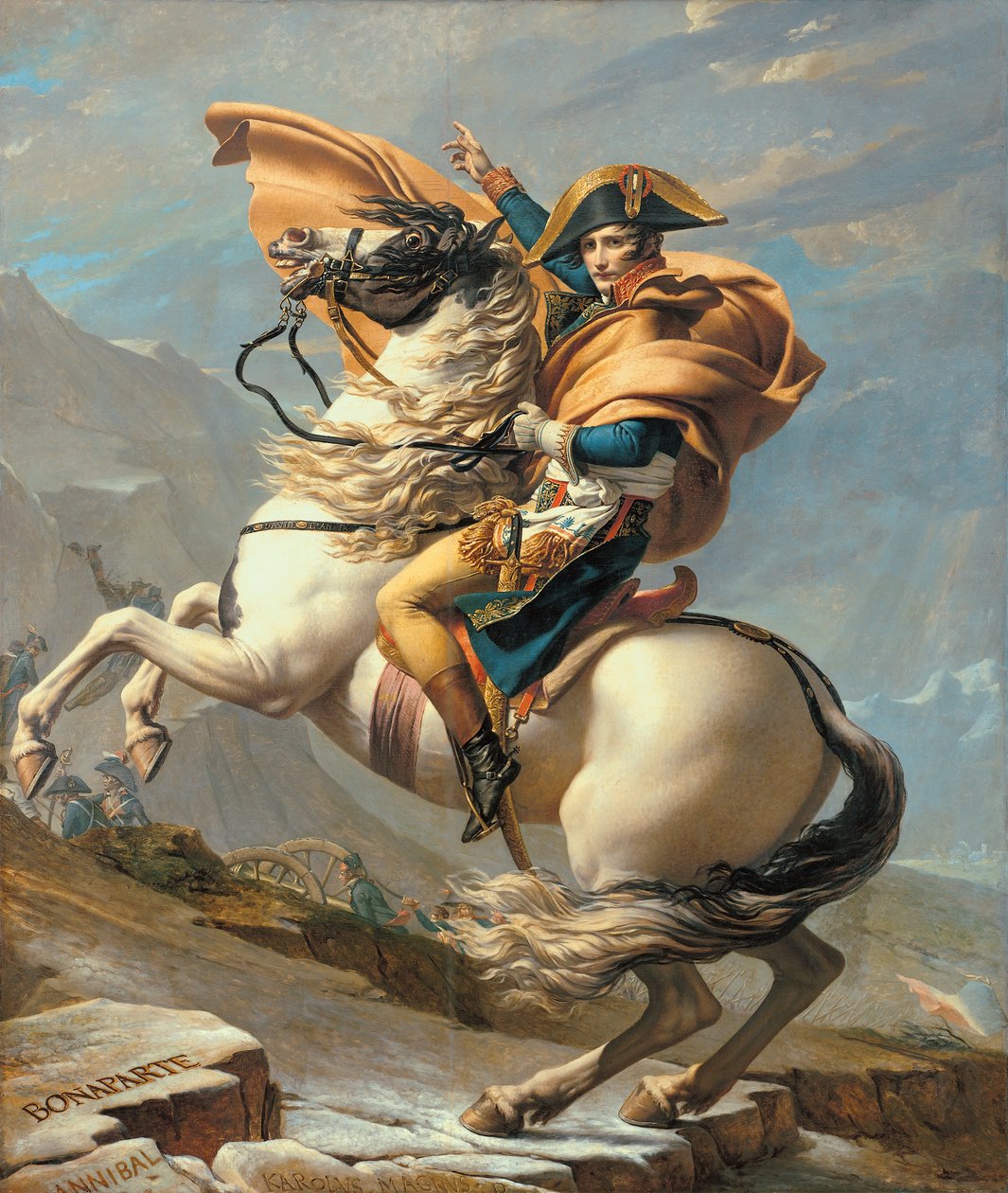 Napoleón cruzando los Alpes en el Paso de San Bernardo, 20 de mayo de 1800, c.1800-01 de Jacques Louis David