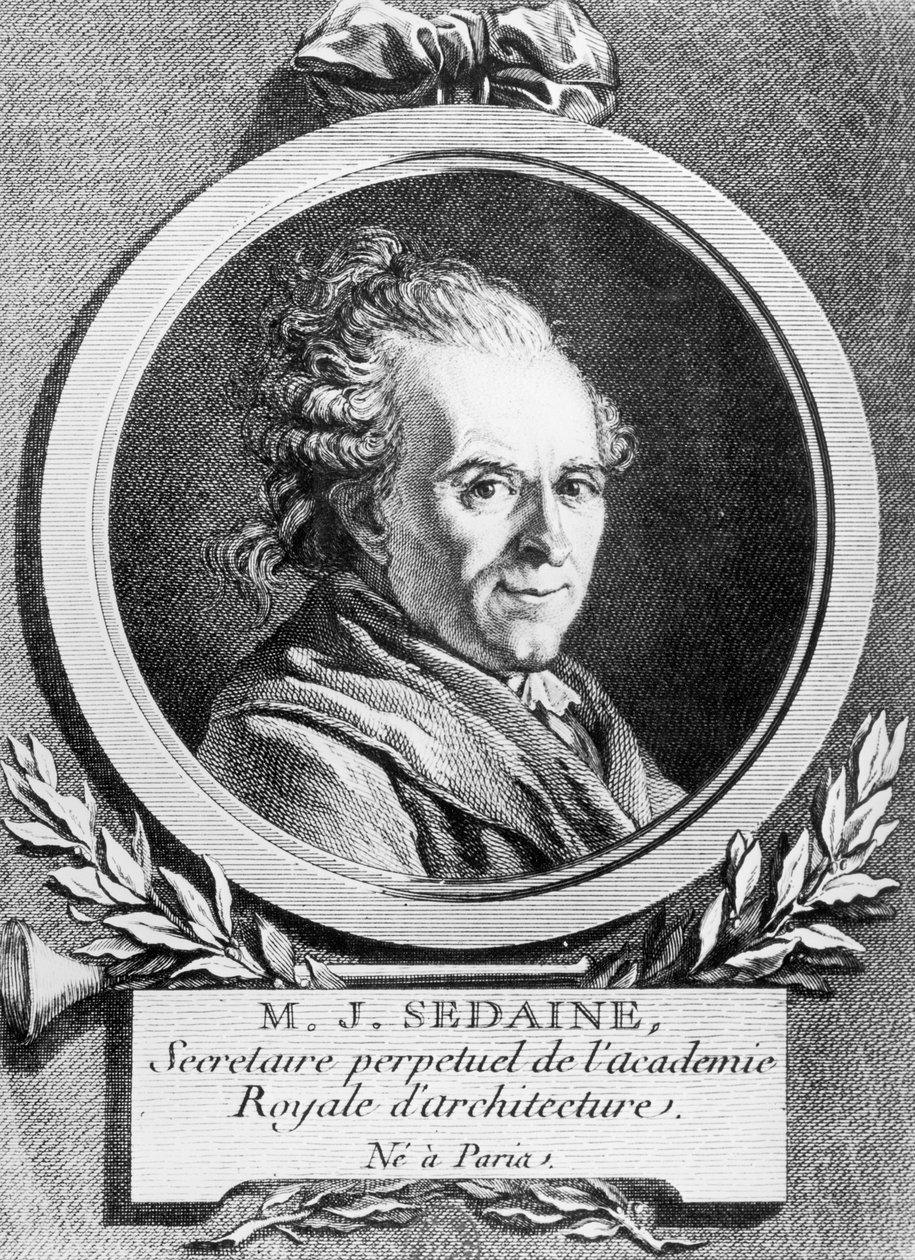 Retrato de Michel-Jean Sedaine (1719-97), grabado por Pierre Charles Levesque (1736-1812) de Jacques Louis David