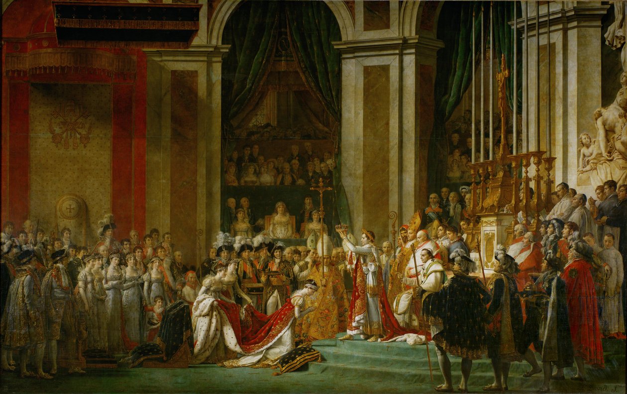 La coronación de Napoleón (1805-1807) de Jacques Louis David