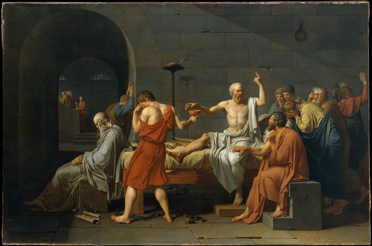 La muerte de Sócrates de Jacques Louis David