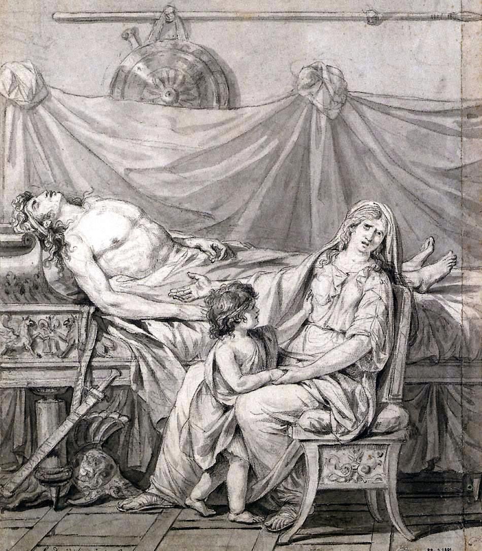 El dolor de Andrómaca de Jacques Louis David