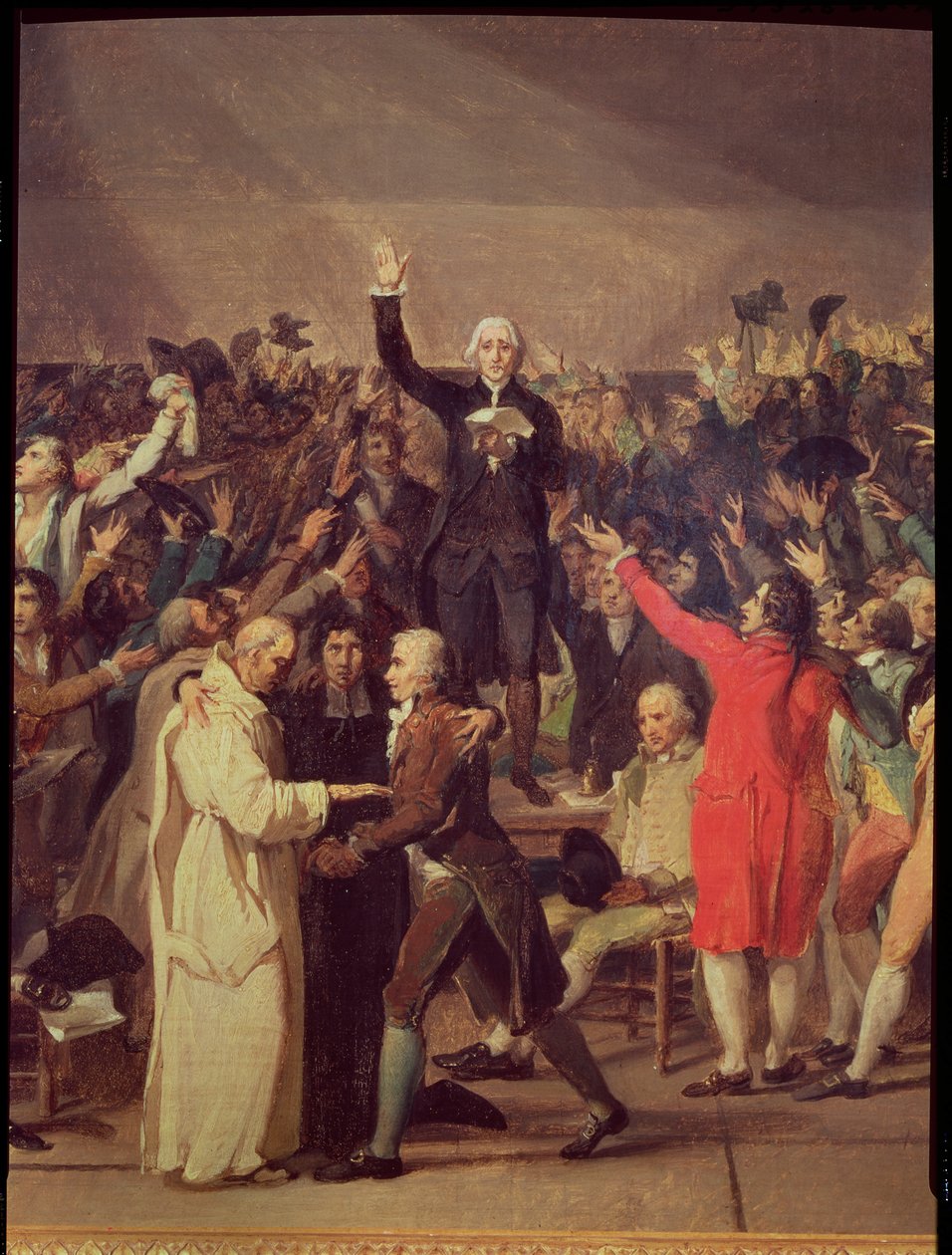 El juramento del Juego de Pelota, 20 de junio de 1789, detalle del grupo que rodea a Bailly, 1791 de Jacques Louis David
