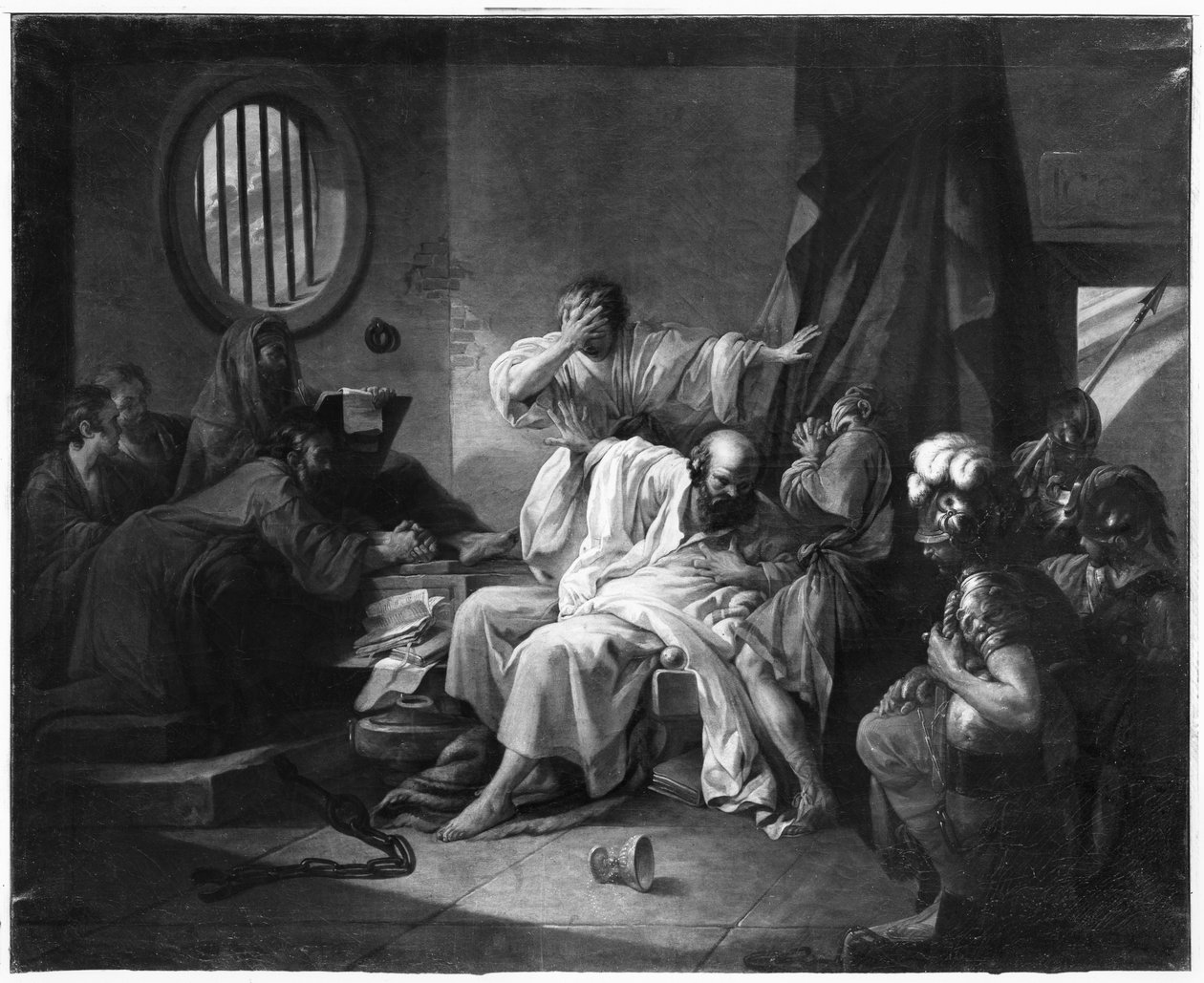 La muerte de Sócrates (470-499 a.C.) 1762 de Jacques Philippe Joseph de Saint Quentin