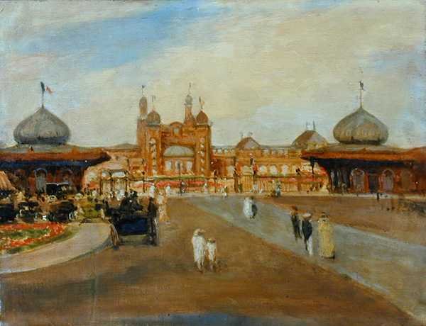 Figuras elegantes en la Exposición Franco-Británica de 1902 de Jacques Emile Blanche