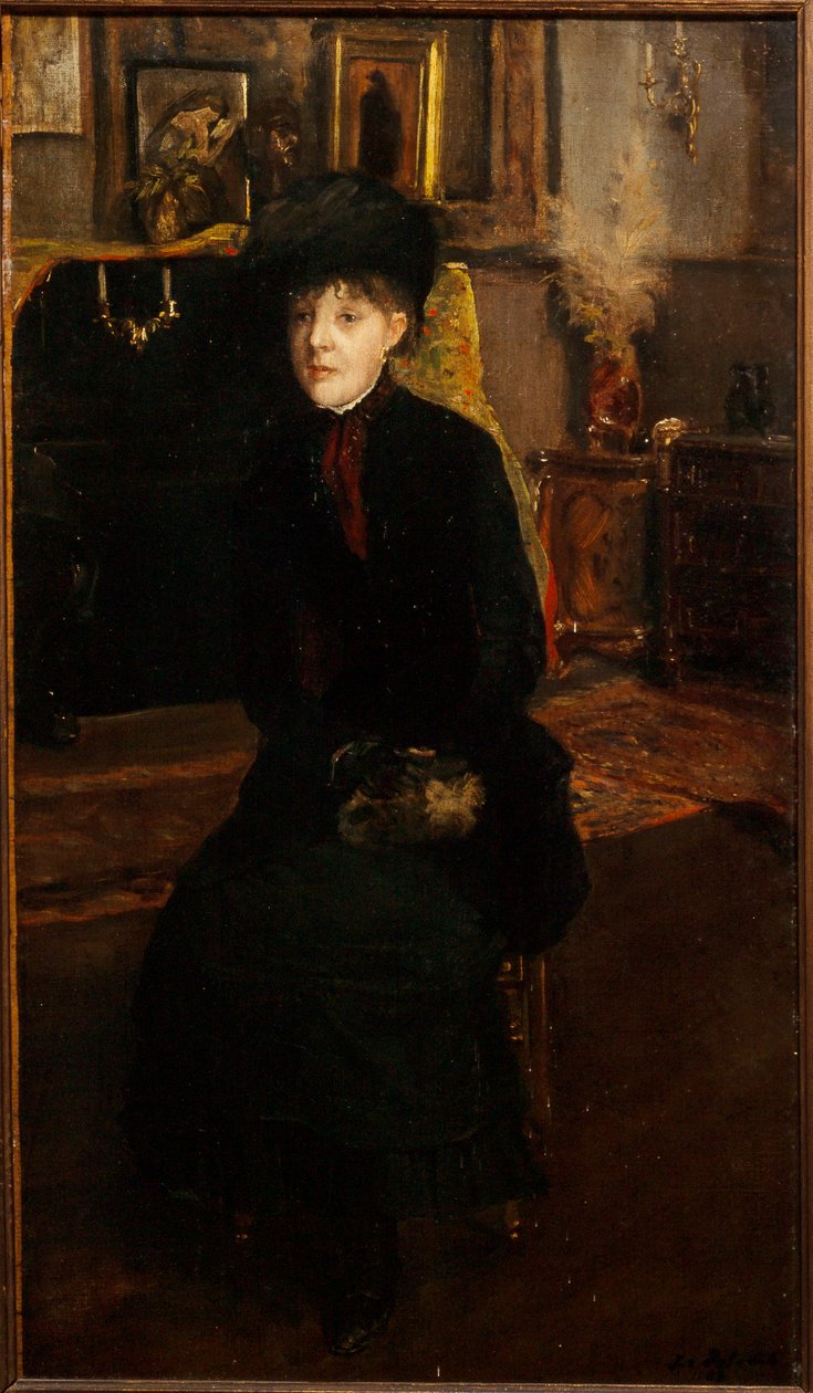 Francés: Portrait de Mary Cassat (1845-1926), peintre de Jacques Emile Blanche