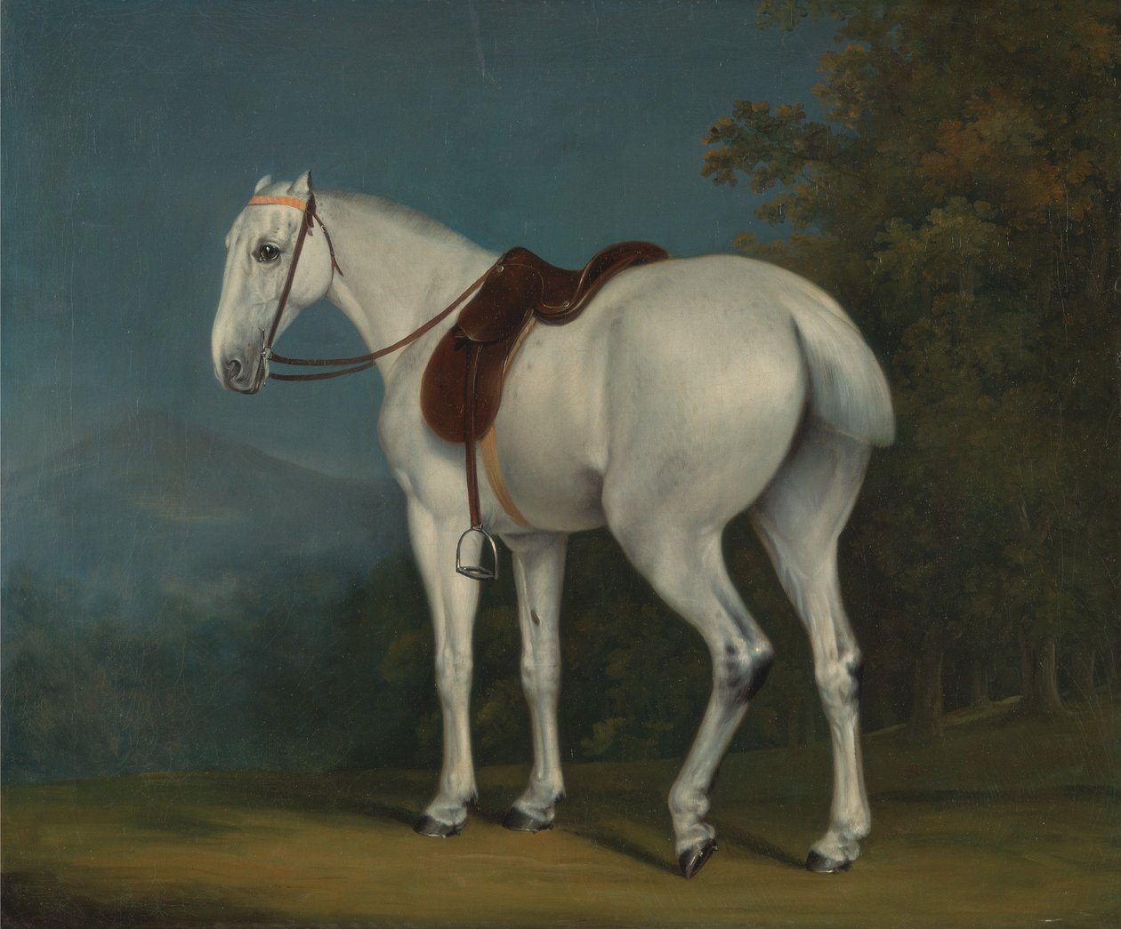 El cazador gris de una dama de Jacques-Laurent Agasse