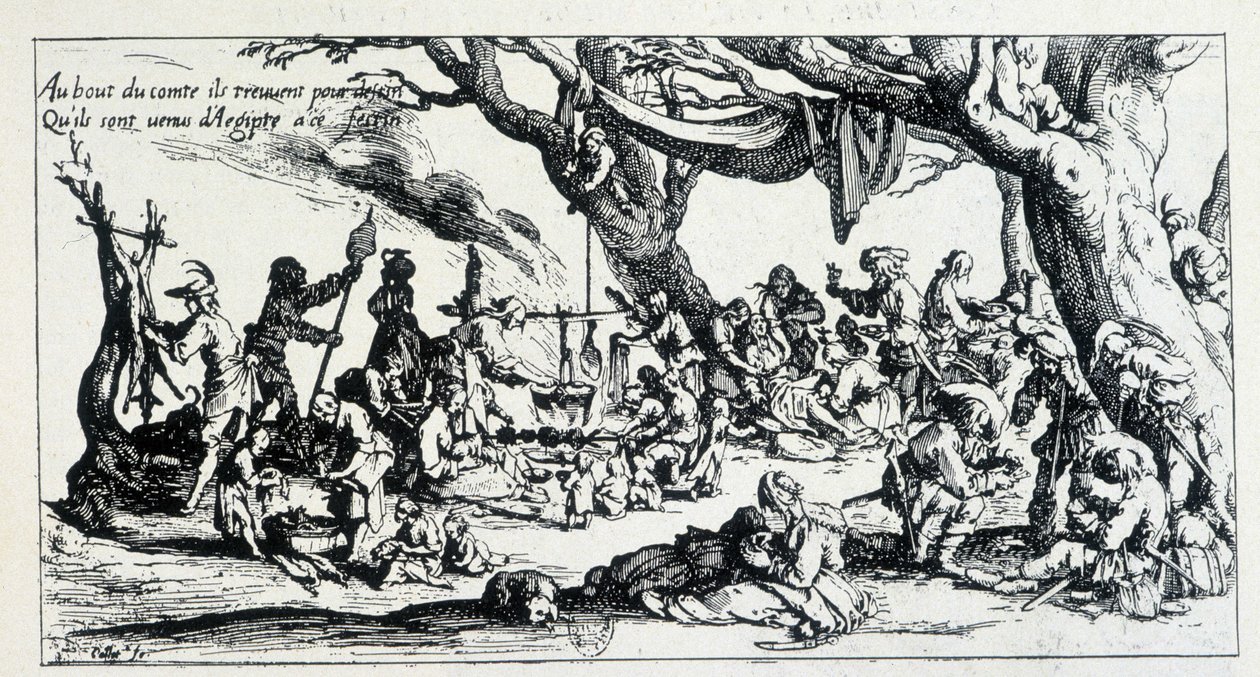 De la grabado de J. Callot de Jacques (after) Callot