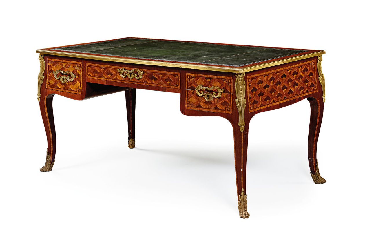 Bureau Plat de Luis XV Tardío, Tercer Cuarto del Siglo XVIII de Jacques (attr. to) Birckle