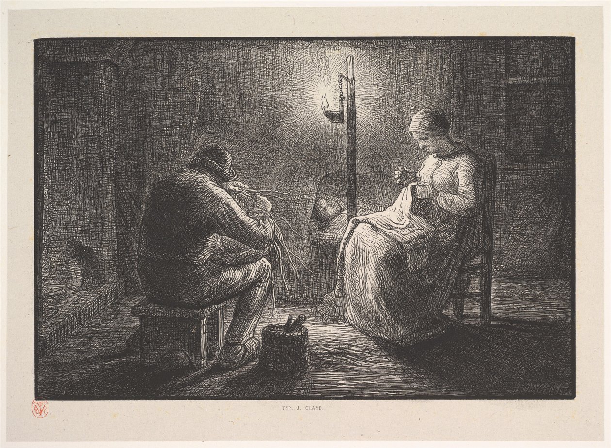 Noche, de la serie, Cuatro momentos del día, 1830-75 de Jacques Adrien Lavieille