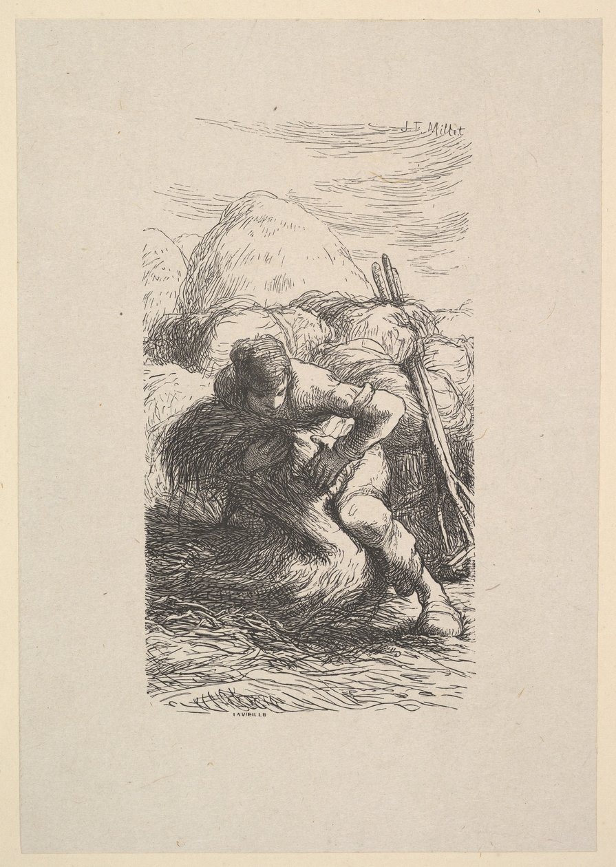 El Atador de Gavillas, 1853 de Jacques Adrien Lavieille