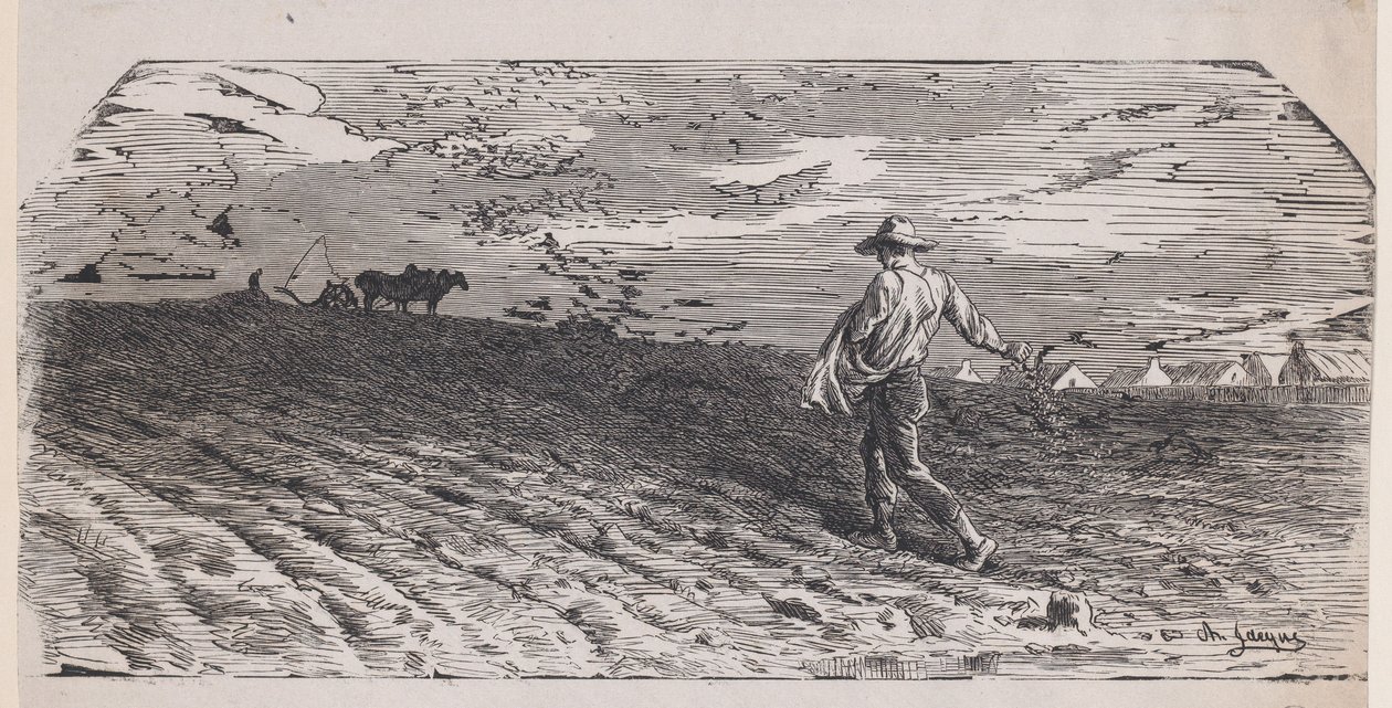 El sembrador, ca. 1852 de Jacques Adrien Lavieille