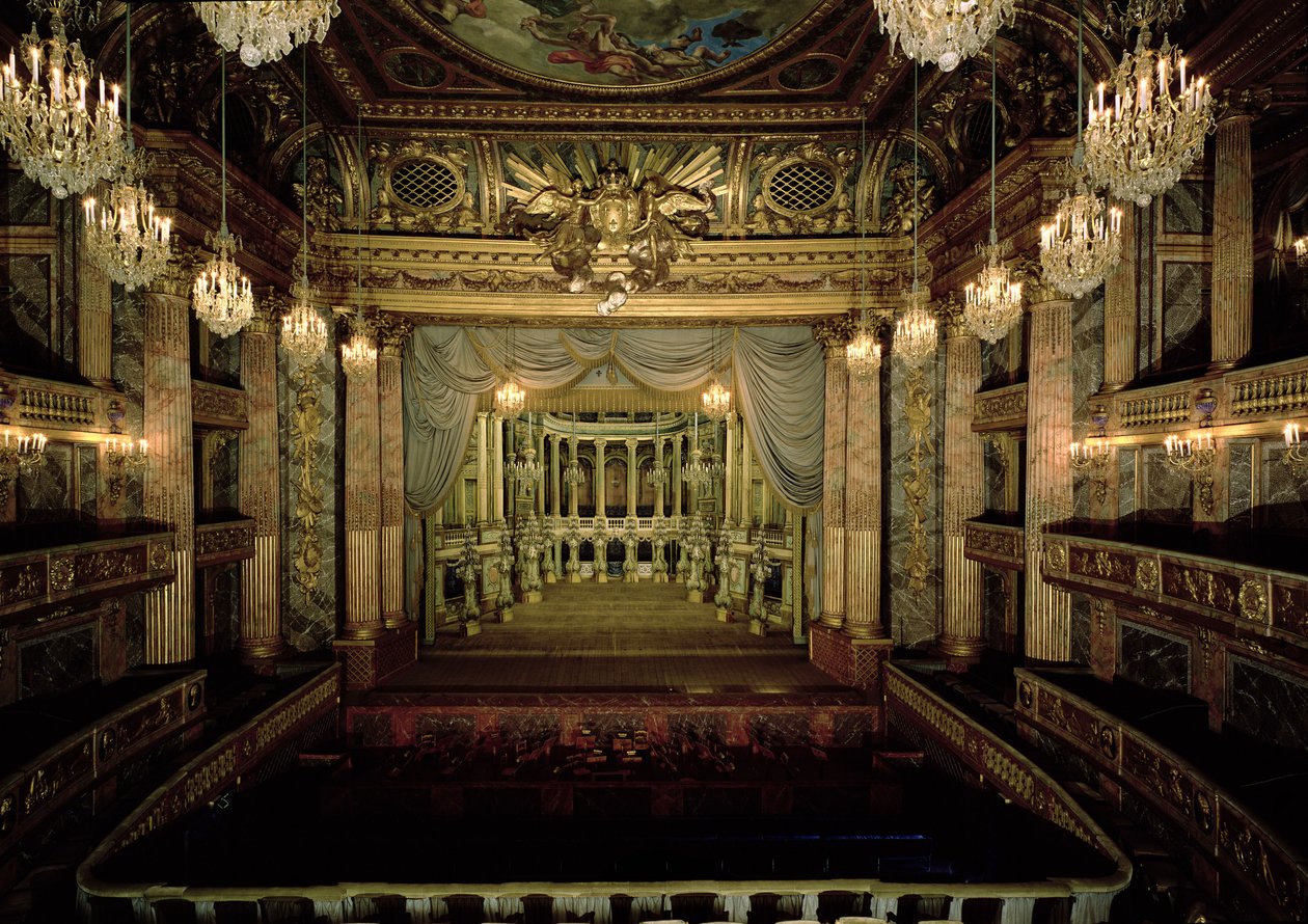 Interior de la Ópera, completado en 1770 (restaurado 1952-71) de Jacques Ange Gabriel