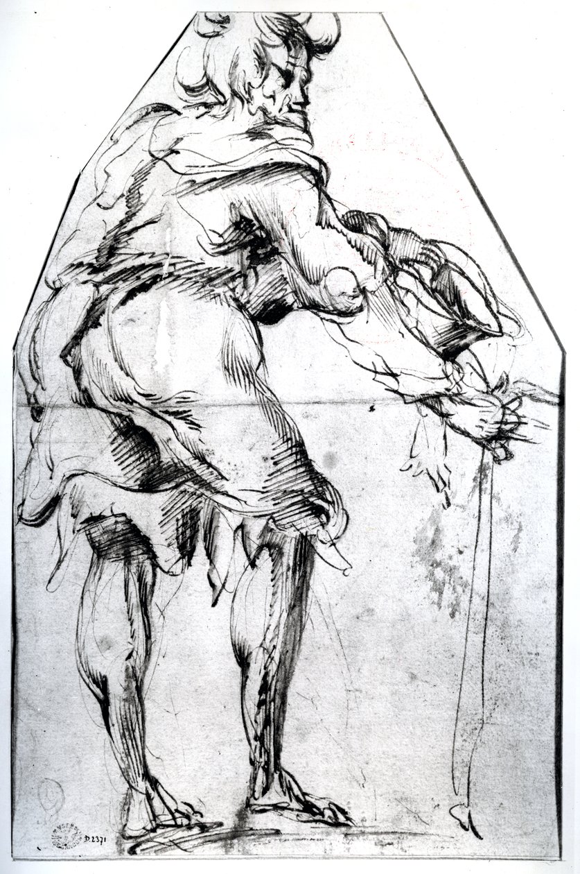 Mendigo con sombrero y bastón de Jacques Bellange