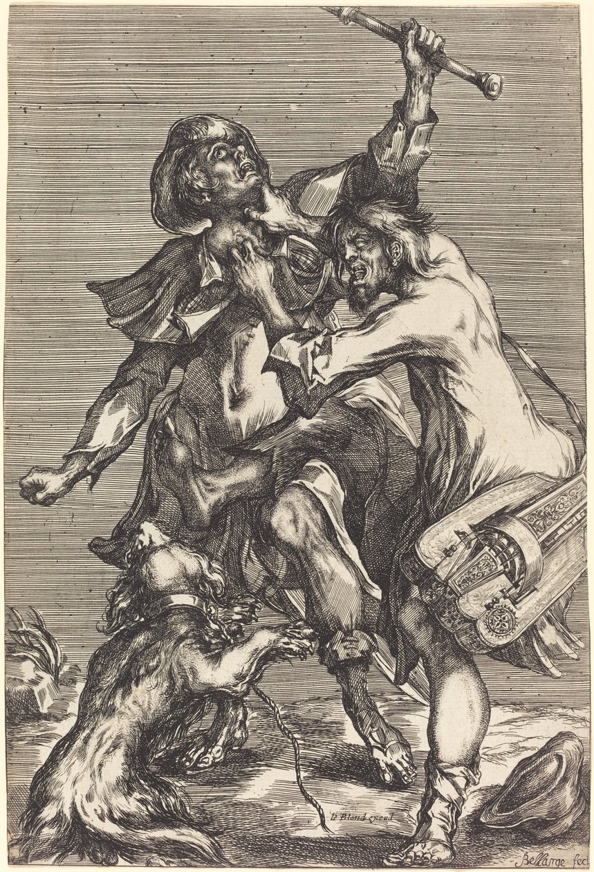 Mendigos peleando de Jacques Bellange