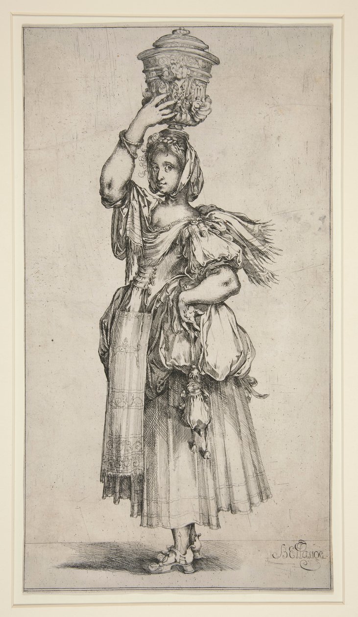 Jardinería en un jarrón de Jacques Bellange