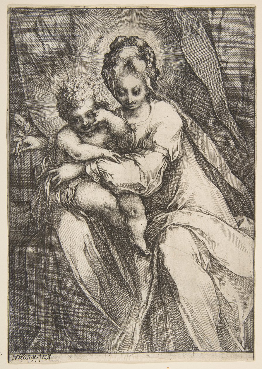 Madonna con una rosa, 1595-1616 de Jacques Bellange