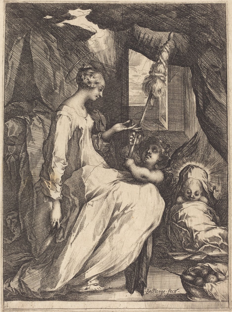 La Virgen Hilando de Jacques Bellange