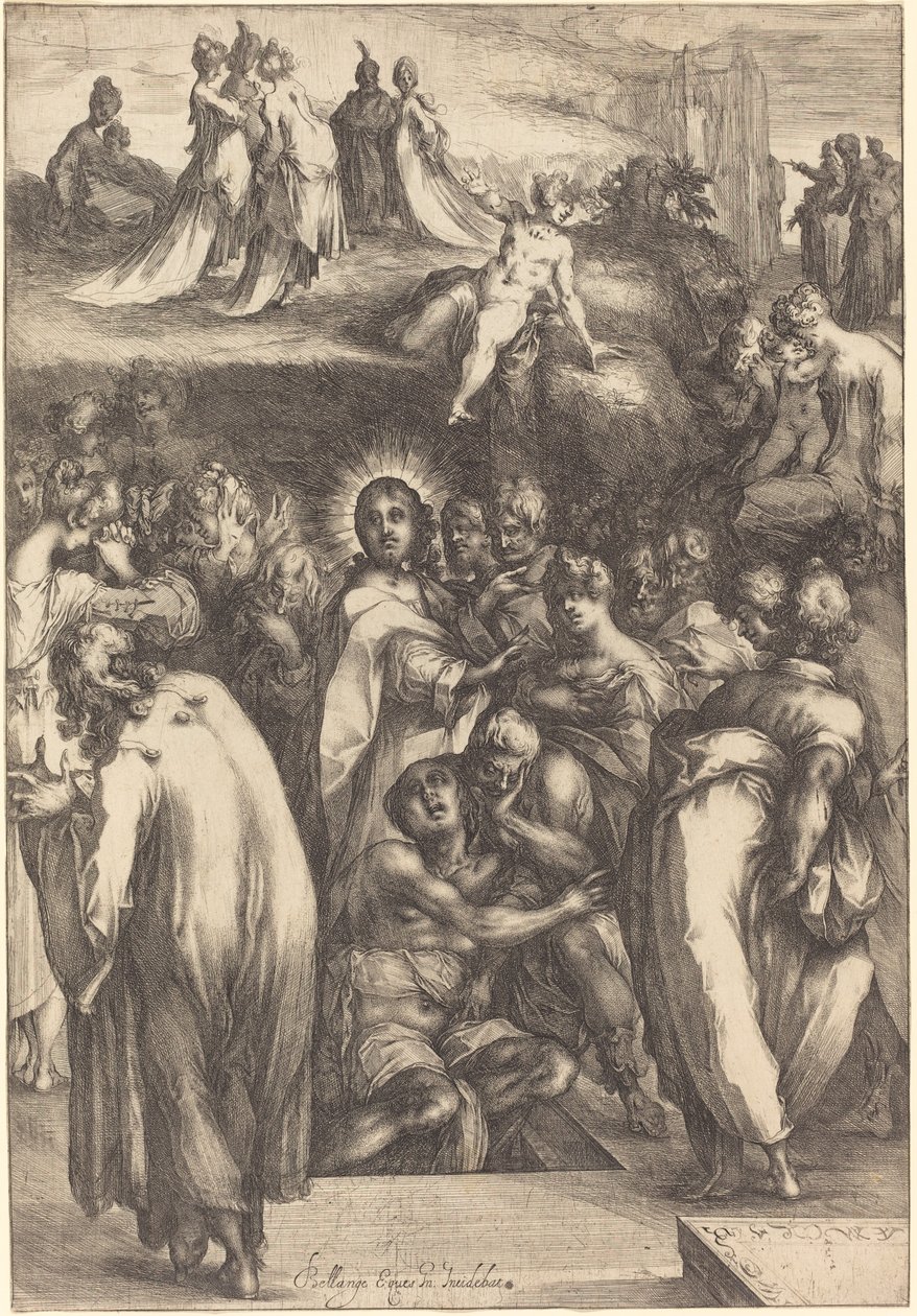 La resurrección de Lázaro de Jacques Bellange