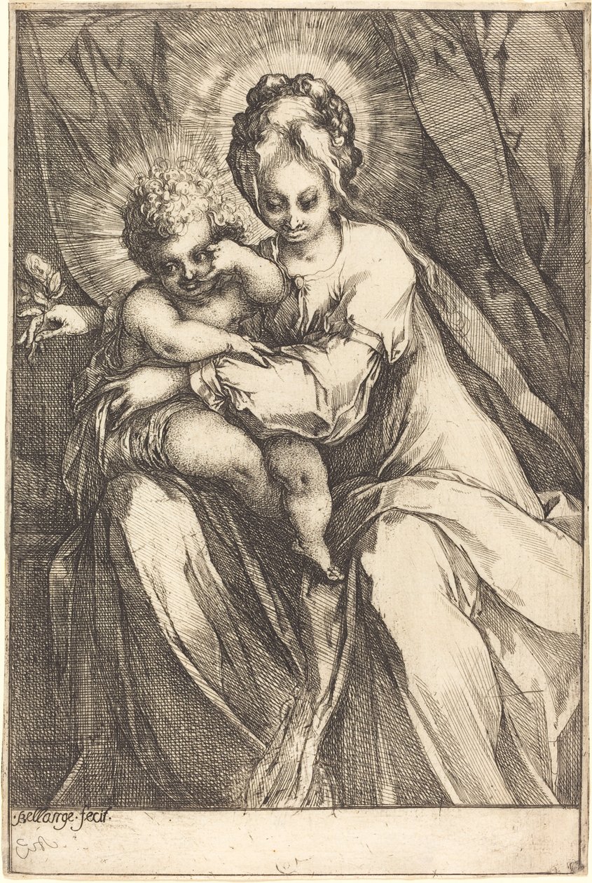 La Virgen y el Niño con una Rosa de Jacques Bellange
