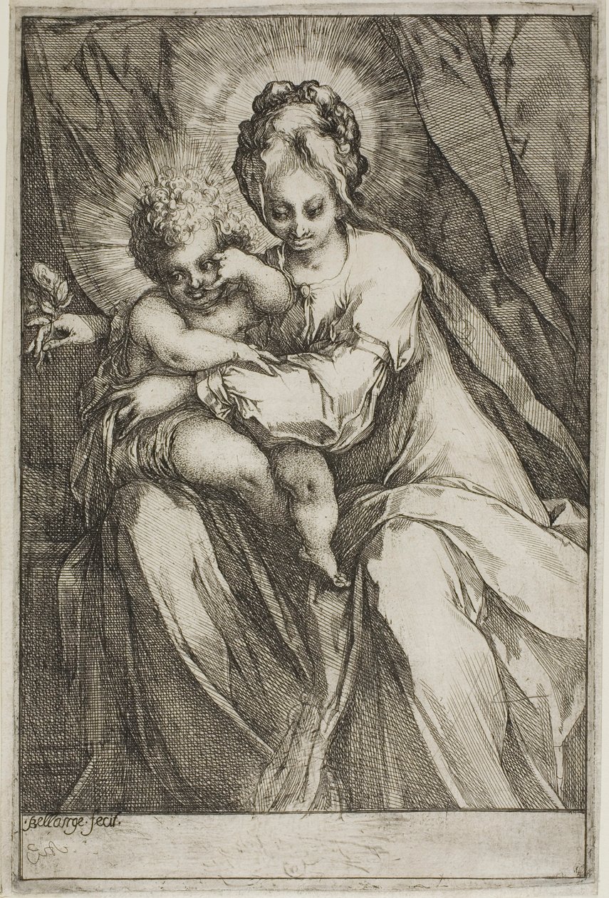 La Virgen y el Niño con una rosa de Jacques Bellange