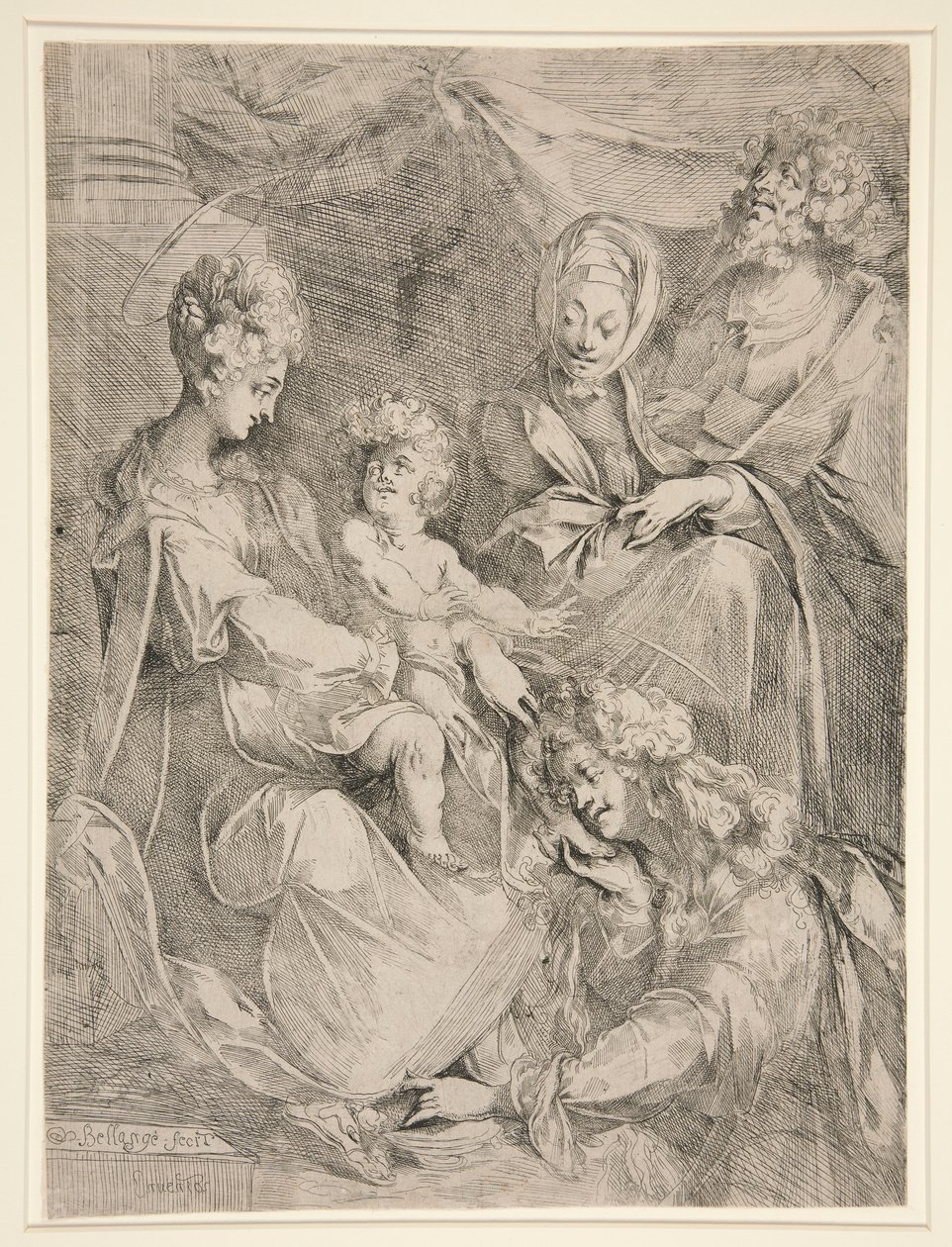 Virgen y niña con santos de Jacques Bellange