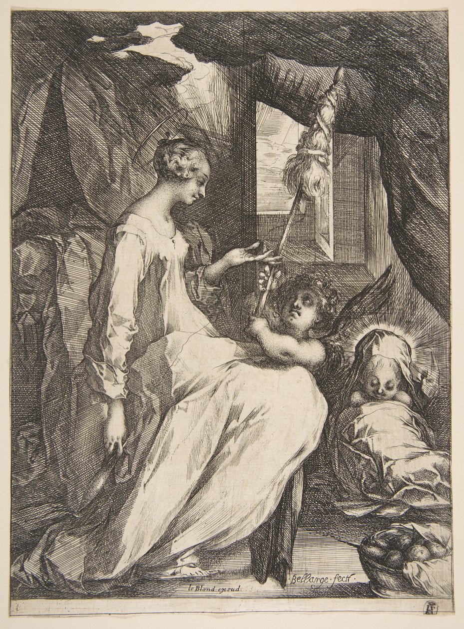 Virgen y niño con un ángel, 1612-16 de Jacques Bellange