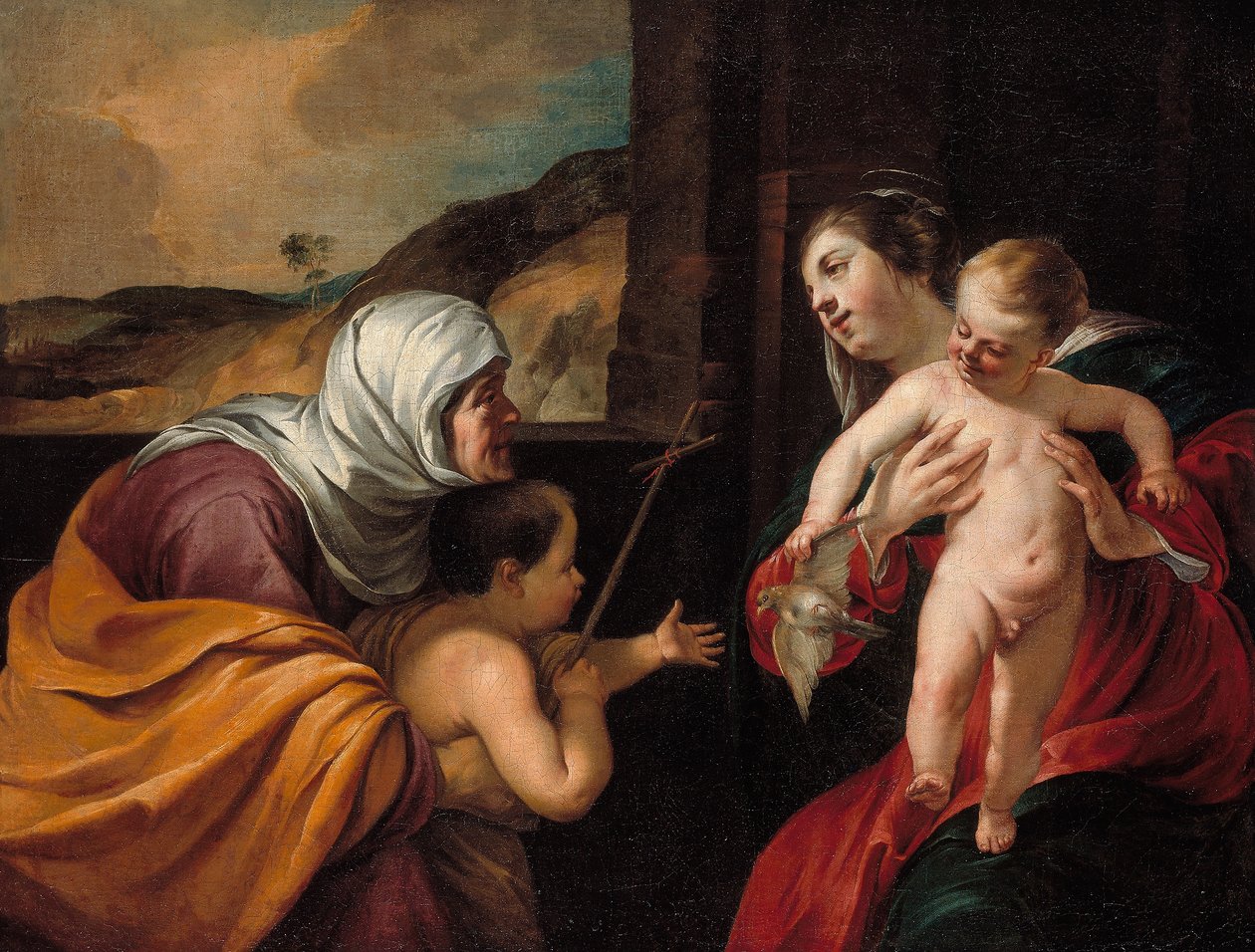 La Virgen y el Niño con Santa Isabel y el Niño San Juan Bautista de Jacques Blanchard