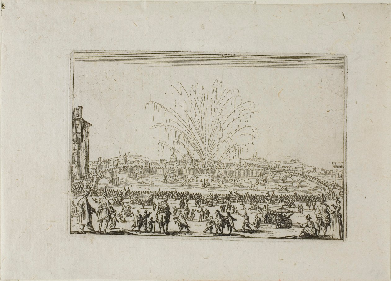 Un festival en el Arno, de Los Caprichos de Jacques Callot