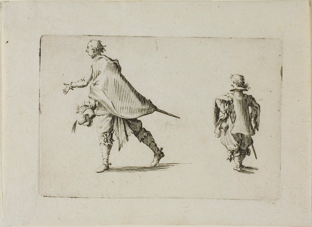 Un caballero y su paje, de Los Caprichos de Jacques Callot