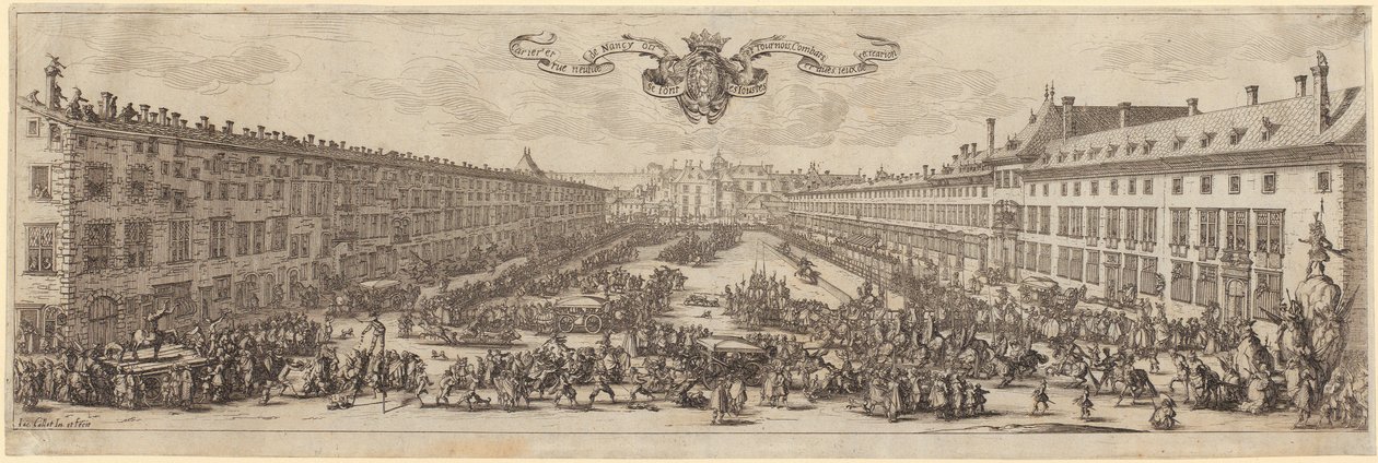 Vista de la Rue Neuve en Nancy de Jacques Callot