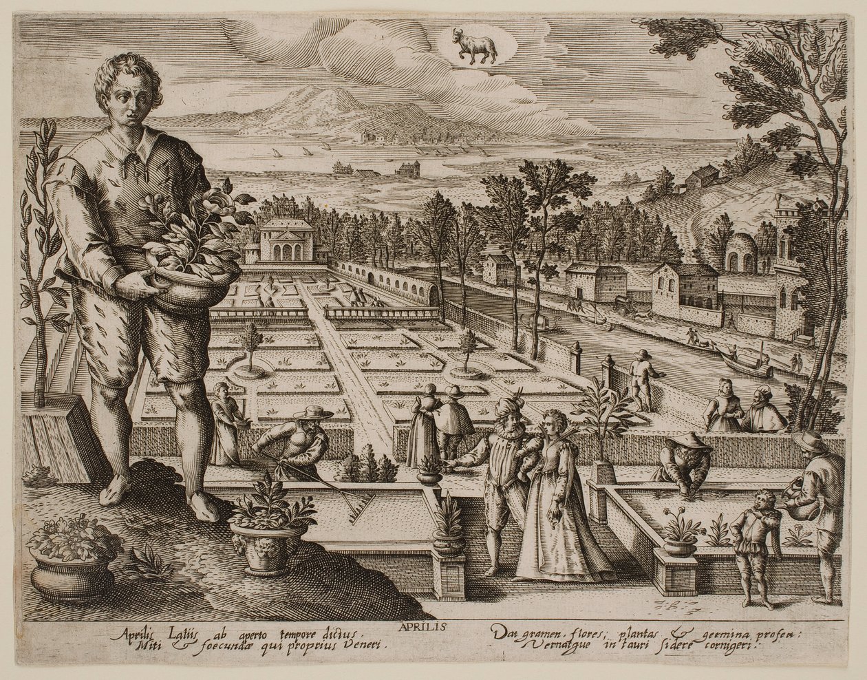 Abril, de la serie «Los meses» de Jacques Callot
