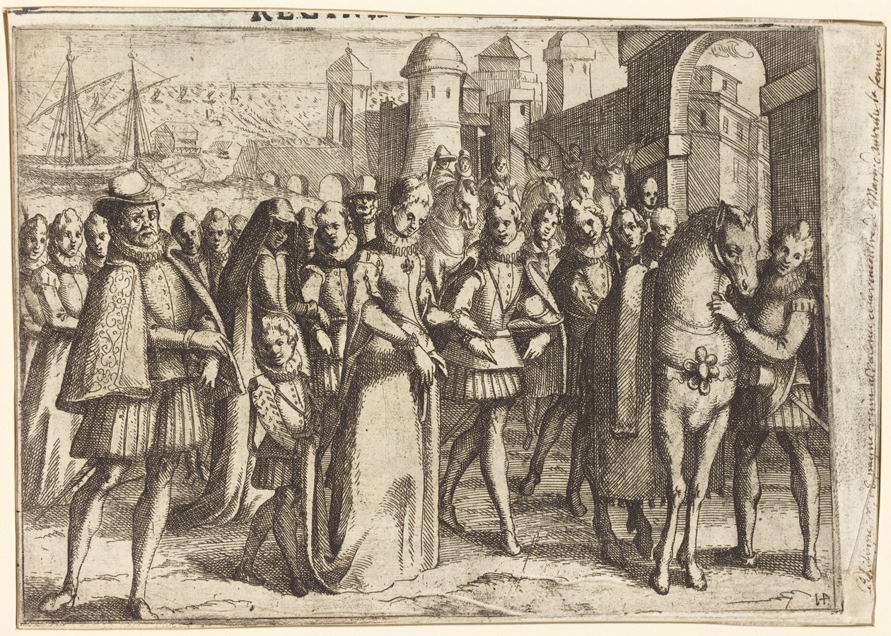 Llegada a Valencia [recto] de Jacques Callot