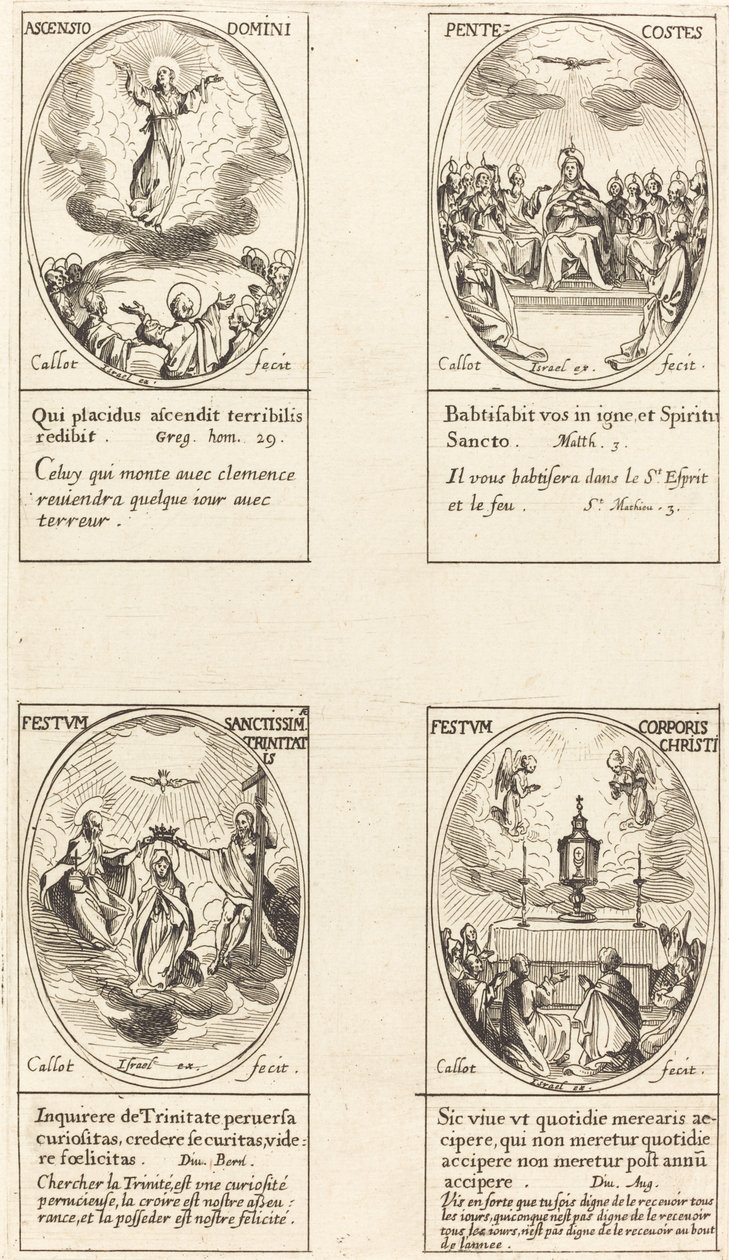 Ascensión, Pentecostés, Trinidad, Corpus Christi de Jacques Callot