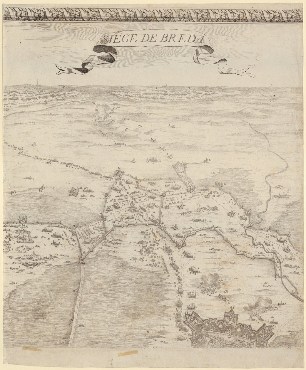 Detalle de «La batalla de Breda» de Jacques Callot