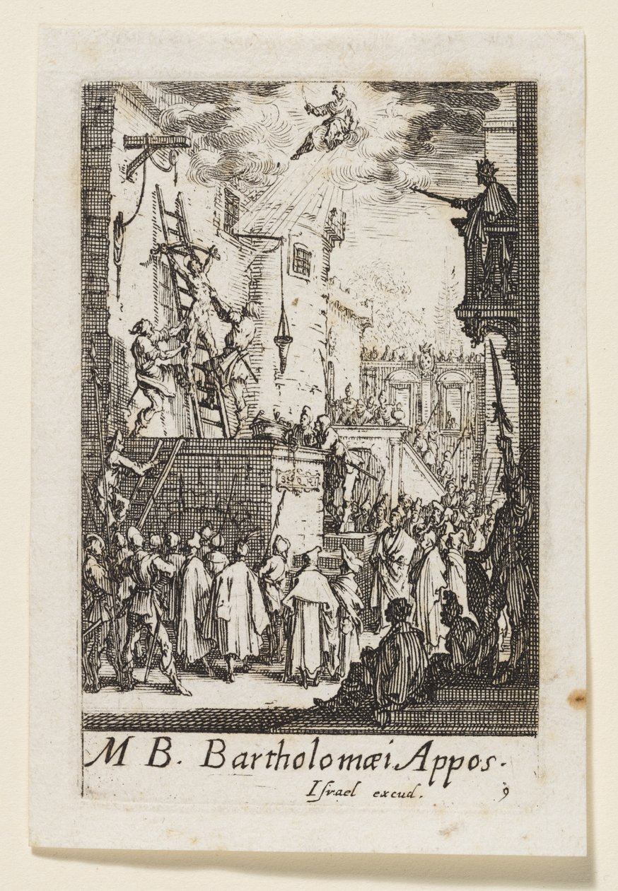 Bartolomé el Apóstol (Bartholomaei Apost.) de Jacques Callot