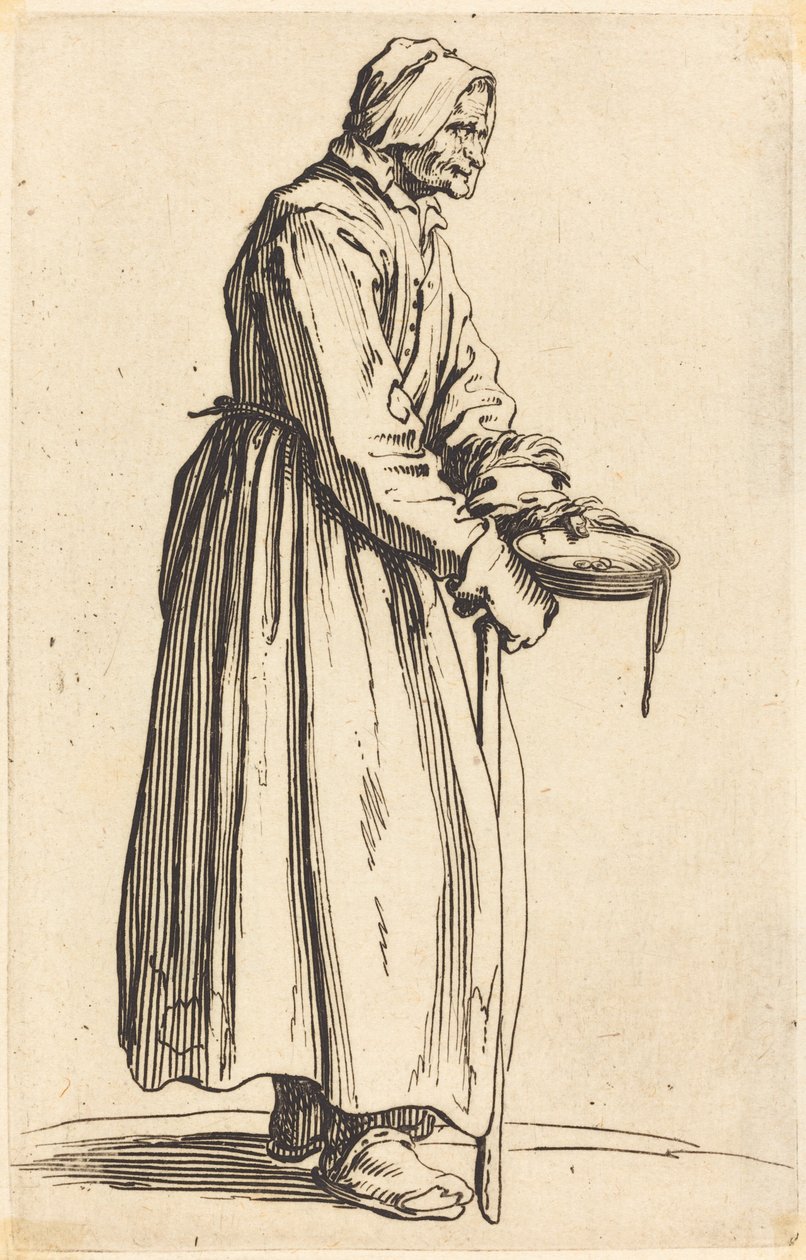 Mendiga con sartén de Jacques Callot
