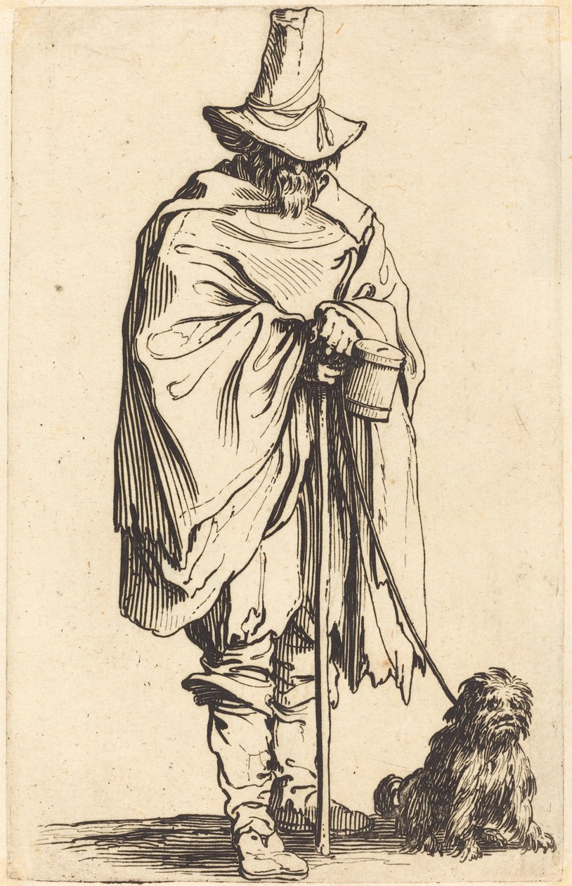 Mendigo con perro, c.1622 de Jacques Callot