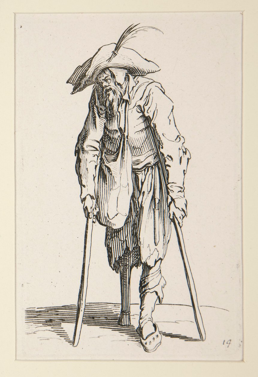 Mendiga con pata de palo, de The Beggars (Le mendiant a la jambe de bois) de Jacques Callot