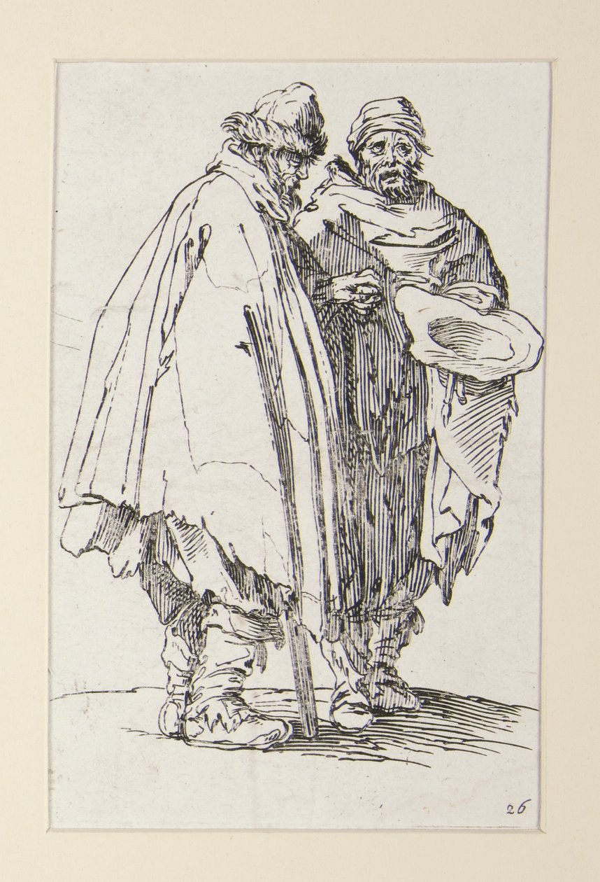 Ciego y su compañero, de Los mendigos (L de Jacques Callot