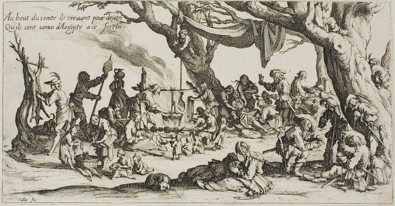 Camping de los Gitanos: La preparación de la fiesta de Jacques Callot