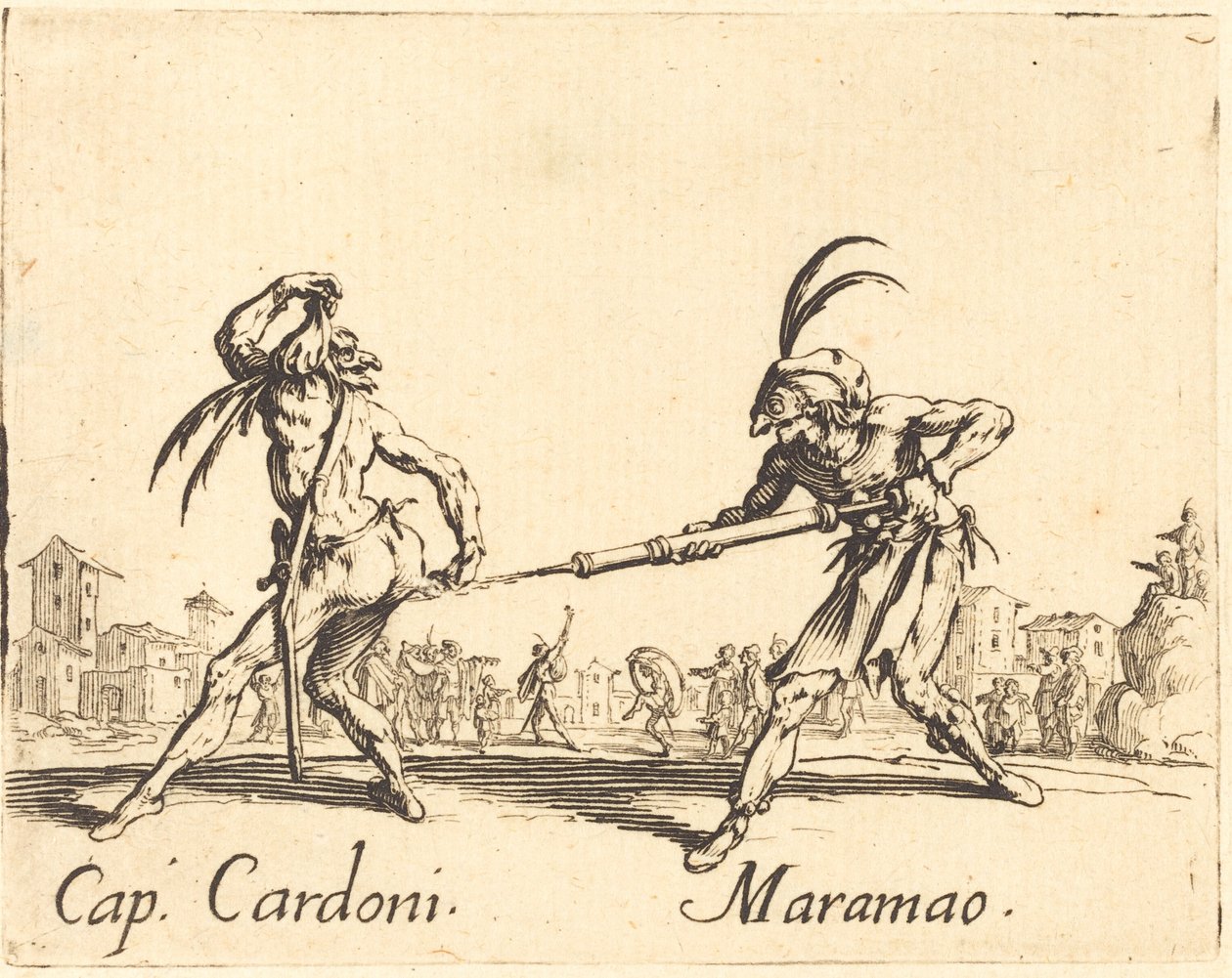 Cap. Cardoni y Maramao de Jacques Callot